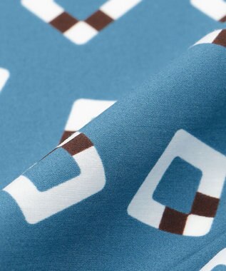 JOSEPH ABBOUD 【イタリア製】ランダムスクウェアパターンチーフ サックスブルー系5