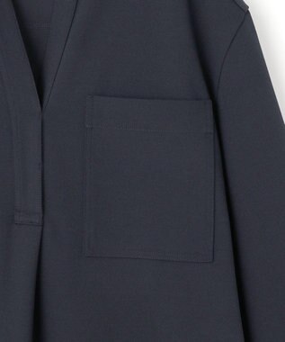 ICB 【WEB限定・洗える】ジョーゼットダブルジャージー ワンピース ネイビー系