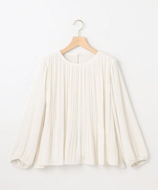 組曲 S 【WEB限定】ジョーゼットシフォンプリーツ ブラウス アイボリー系