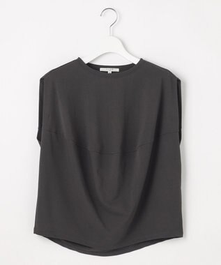 23区 【SLOW/一部店舗限定】ライトツイストコットン 切り替えデザイン Tシャツ グレー系