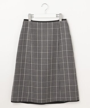 J.PRESS LADIES S 【リバーシブル】リバーチェック スカート グレー系