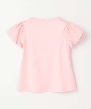 ANY KIDS フラワー 刺繍 Tシャツ ピンク