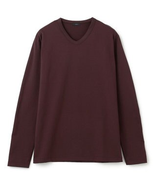 JOSEPH HOMME スビンソフトジャージー　Vネックカットソー ブラウン系