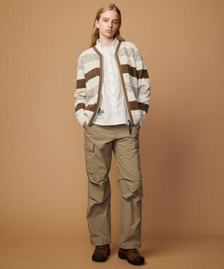 JOSEPH ABBOUD MOUNTAIN 【CREA掲載・レディースシルエット・ECO撥水/抗菌性/軽量】タスランワッシャー クライミングカーゴ パンツ ベージュ系