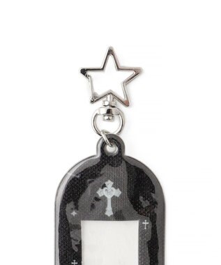 WEGO 【痛バ＆推し活グッズ】ラメモチーフIDフォトケースキーホルダー ブラック