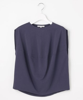 23区 【SLOW/一部店舗限定】ライトツイストコットン 切り替えデザイン Tシャツ パープル系