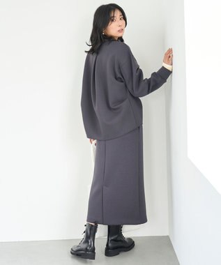 UNFILO 【野呂佳代さん着用】BEAUTY FORM JERSEY Iラインスカート チャコール