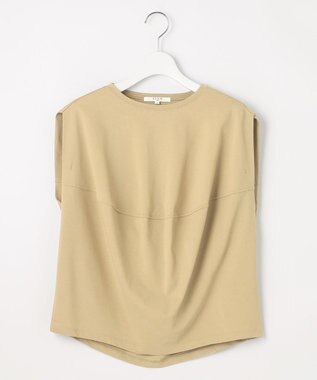 23区 【SLOW/一部店舗限定】ライトツイストコットン 切り替えデザイン Tシャツ モスグリーン系