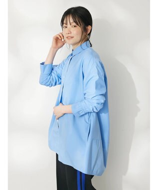 CRAFT STANDARD BOUTIQUE イージーケアコクーンポケ付きチュニック Blue