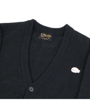 Mother garden しろたん 刺繍ニットカーディガン ユニセックス 黒