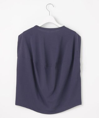 23区 【SLOW/一部店舗限定】ライトツイストコットン 切り替えデザイン Tシャツ パープル系