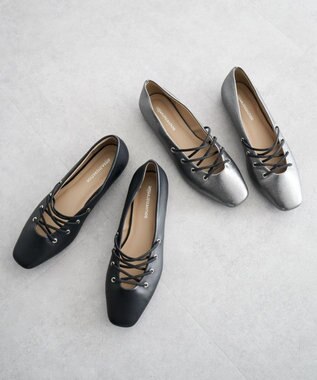 Green Parks ・ｓｏｕｖｅｎｉｒｖｅｌｌｅ　レースアップパンプス Silver