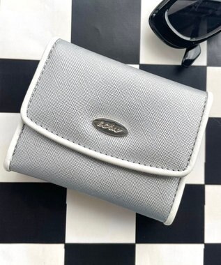 WEGO パイピングガマ口ウォレット シルバー