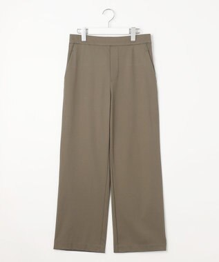 J.PRESS LADIES L 【洗える】 ハリプルライトジャージー パンツ カーキ系