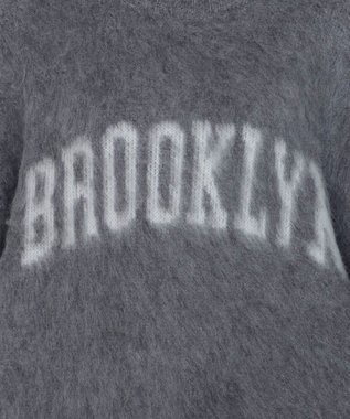 WEGO モヘアタッチBROOKLYNロゴニット グレー