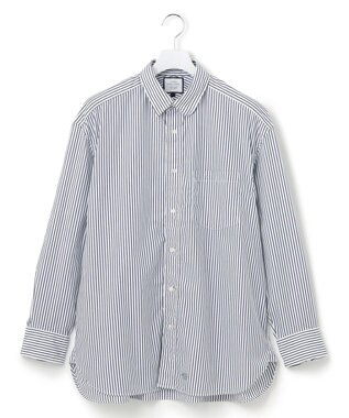 J.PRESS YORK STREET 【UNISEX】タイプライターストライプ シャツ ホワイト系1