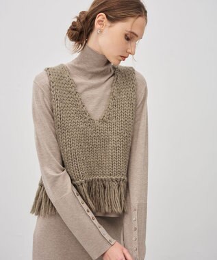 uncrave ハンドニット ジレ モカ