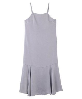 earth music&ecology サテンキャミワンピース Gray