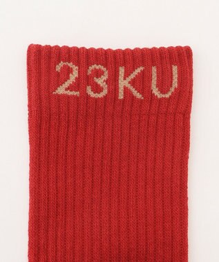 23区GOLF 【WOMEN】カラーブロック レギュラーソックス ワイン系