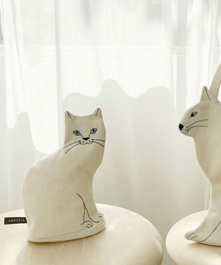 ROOTOTE 1117【ネコポーチ】EU.ウイズルー.オスワリネコ-A 01：シロ