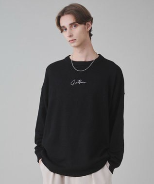 WEGO 【ユニセックス着用ITEM/SMLサイズ展開】アクセ付きワンポイントニットプルオーバー