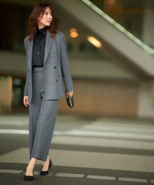 23区 【CLASSY.1月号掲載】スムージーコットン シアー ニット ブラック系