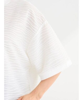 Green Parks ・Ｐｅｔｉｔ　Ｆｌｅｕｒ　ウェーブカットオーバーＴＥＥ Off White