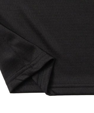 WEGO 【ユニセックス着用ITEM/2点セットネックレス付き/MLサイズ展開】アクセ付きラインリブメッシュプルオーバー ブラック