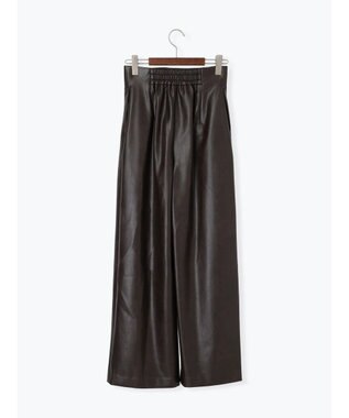 Te chichi フェイクレザーセミワイドパンツ《2025Autumn catalog item》 ブラウン