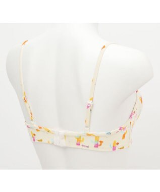 tsumori chisato SLEEP ノンワイヤーブラ　パッドつき　綿混　伸縮性がよい　ペアショーツあり　/ワコール　UBX552 アイボリー