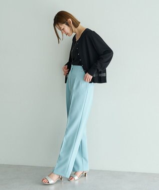 YECCA VECCA シアーMIXカーディガン Off White