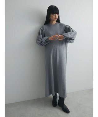 Green Parks armonia. 袖ボリュームニットワンピース Gray