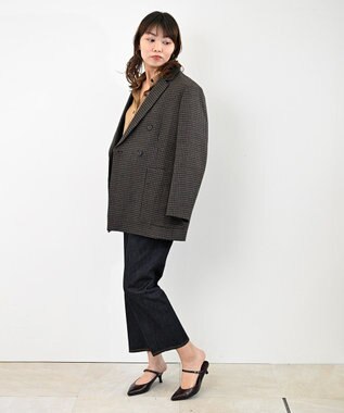 woadblue ＜坪田あさみさんコラボ＞RIGID HIGHRISE ハイライズストレート デニムパンツ RIGIDBLUE