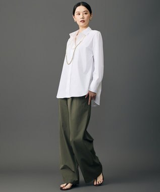 自由区 エッセンシャルブロードベーシック シャツブラウス オフ