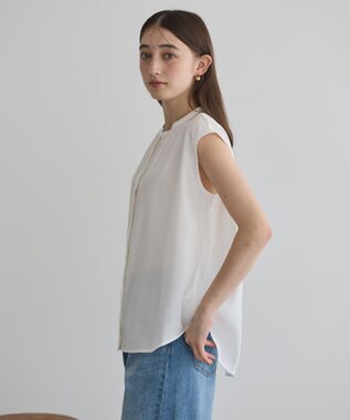 YECCA VECCA 【接触冷感】COOLバックピンタックブラウス Off White