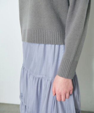GRACE CONTINENTAL ウールルーズニットトップ グレー