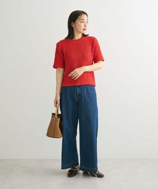 Green Parks ポコポコ５分袖プルオーバー Red