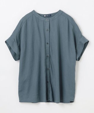 ANY フレンチリネンシャツブラウス ブルー
