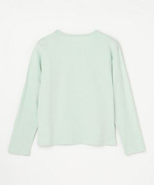 ANY KIDS アニマル×フルーツ 長袖 Tシャツ ライム×ネコ