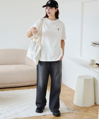 WEGO 【洗える/綿100%】USPOLOワンポイントTシャツ ホワイト