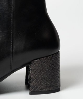 BONTRE 【BONTRE/ボントレ】スクエアショートブーツ ブラック/コンビ