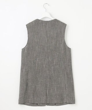 自由区 【洗える】ライトカラミミドル丈 ジレ モノトーン