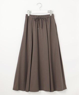 J.PRESS LADIES 【洗える】トリコットバイオ フレア スカート モカ系