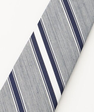 J.PRESS MEN 【LINEN MIX COLLECTION】 レジメンタル ネクタイ ネイビー系2