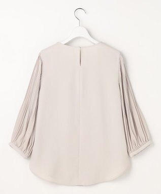 ANY SIS プリーツスリーブ ブラウス グレージュ