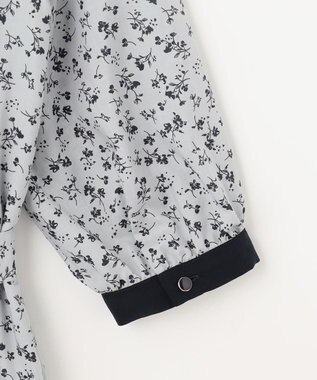 J.PRESS LADIES 【洗える】 スパンローンフラワー バンドカラー ワンピース サックスブルー系5