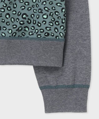 Paul Smith Horseshoe Leopardジップアップ ニット グレイッシュブルー