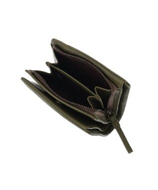 genten ゴートベーシック 二つ折り財布 カーキ
