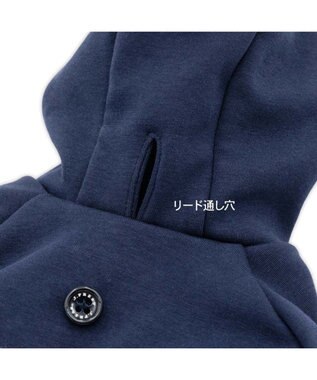 PET PARADISE J.PRESS ロゴ 裏起毛 パーカー 小型犬 ネイビー