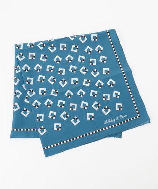  【イタリア製】ランダムスクウェアパターンチーフ